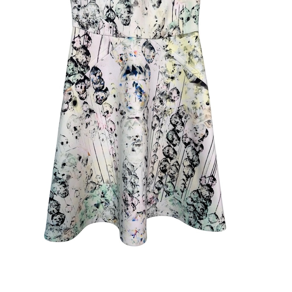 TED BAKER Sapira Synthetic Crystal Droplets Skater Dress Size 0 US 2 - Picture 3 of 13